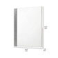 Ara 33 x 39 Dresser Mirror Crystal Accents White Glossy Laminate Finish By Casagear Home BM316132