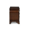 Cali 30 Inch Nightstand 3 Drawers 2 Drop Handles Gold Cherry Brown By Casagear Home BM316134