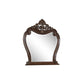 Cali 50 x 50 Dresser Mirror Curved Body Carved Crown Top Cherry Brown By Casagear Home BM316136