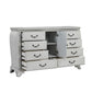 Api 66 Inch Wide Dresser 8 Drawers 1 Cabinet Drop Handles Mist Gray By Casagear Home BM316142