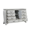 Api 66 Inch Wide Dresser 8 Drawers 1 Cabinet Drop Handles Mist Gray By Casagear Home BM316142