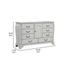 Api 66 Inch Wide Dresser 8 Drawers 1 Cabinet Drop Handles Mist Gray By Casagear Home BM316142