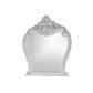 Api 45 x 50 Dresser Mirror Beveled Carved Crown Top Mist Gray Finish By Casagear Home BM316143