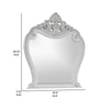 Api 45 x 50 Dresser Mirror Beveled Carved Crown Top Mist Gray Finish By Casagear Home BM316143