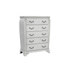 Api 50 Inch Tall Dresser Chest, 5 Drawers, Drop Handles, Carved, Mist Gray By Casagear Home