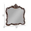 Leon 46 x 47 Dresser Mirror Beveled Carved Details Dark Walnut Finish By Casagear Home BM316146