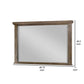 Lan 40 x 47 Dresser Mirror Tempered Glass Rectangular Rustic Taupe By Casagear Home BM316148