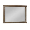 Lan 40 x 47 Dresser Mirror, Tempered Glass, Rectangular, Rustic Taupe By Casagear Home