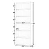 Myx 63 Inch Modern Bookcase 6 Tier Storage Shelves White Wood Finish By Casagear Home BM316214