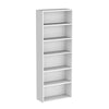 Myx 63 Inch Modern Bookcase 6 Tier Storage Shelves White Wood Finish By Casagear Home BM316214