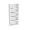 Myx 57 Inch Modern Bookcase 5 Tier Storage Shelves White Wood Finish By Casagear Home BM316215