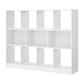 50 Inch Modern Bookcase with Cube Storage Cubby Shelves White Wood By Casagear Home BM316216