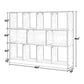 50 Inch Modern Bookcase with Cube Storage Cubby Shelves White Wood By Casagear Home BM316216