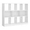 50 Inch Modern Bookcase with Cube Storage Cubby Shelves White Wood By Casagear Home BM316216