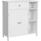 31 Inch Bathroom Linen or Kitchen Cabinet Open Shelves Storage White By Casagear Home BM316219