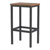 Gyn 26 Inch Counter Height Stool Set of 2 Brown Wood Seat Black Steel By Casagear Home BM316226