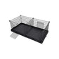 Havi 48 Inch Small Pet Cube Playpen 2 Separate Spaces Metal Frame Black By Casagear Home BM316241