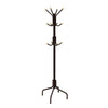 Deli 71 Inch Coat Rack 12 Hooks with Round Knobs 4 Legs Brown Metal By Casagear Home BM316243