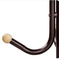 Deli 71 Inch Coat Rack 12 Hooks with Round Knobs 4 Legs Brown Metal By Casagear Home BM316243