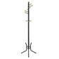 Deli 68 Inch Coat Rack 11 Hooks with Round Knobs 4 Legs Brown Metal By Casagear Home BM316244