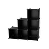 Coki 38 Inch Storage Closet Organizer 6 Cube Cubbie Shelves Black Finish By Casagear Home BM316258