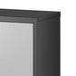 Tira 35 Inch Storage Cabinet with Lock Shelves Silver Black Metal By Casagear Home BM316262