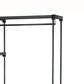 Iko 65 Inch Foldable Wardrobe Rack 2 Hanging Areas 4 Shelves Black Metal By Casagear Home BM316266