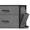 Savi 42 Inch Small Space Dresser 8 Fabric Drawers with Side Pockets Gray By Casagear Home BM316267