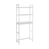 Vali 64 Inch Over Toilet Rack 3 Slatted Style Shelves White Bamboo Frame By Casagear Home BM316269