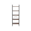 Javi 68 Inch Corner Ladder Shelf 5 Tiers X Shape Crossbars Brown Black By Casagear Home BM316271