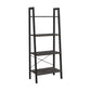 Javi 54 Inch Corner Ladder Shelf 4 Tiers X Shape Bars Black Steel Finish By Casagear Home BM316272