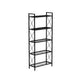 Juvi 57 Inch Storage Rack 5 Shelves Crossbar Sides Dense Mesh Black By Casagear Home BM316274