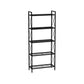 Juvi 57 Inch Storage Rack 5 Shelves Crossbar Sides Dense Mesh Black By Casagear Home BM316274