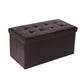 Zok 30 Inch Folding Storage Ottoman Bench Tufted Removable Top Black By Casagear Home BM316276