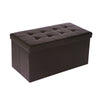 Zok 30 Inch Folding Storage Ottoman Bench Tufted Removable Top Black By Casagear Home BM316276