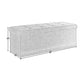 Zok 43 Inch Folding Storage Ottoman Bench Tufted Removable Top Gray By Casagear Home BM316280