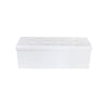 Zok 43 Inch Folding Storage Ottoman Bench Tufted Removable Top White By Casagear Home BM316284