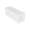 Zok 43 Inch Folding Storage Ottoman Bench Tufted Removable Top White By Casagear Home BM316284