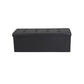 Zok 43 Inch Folding Storage Ottoman Bench Tufted Removable Top Black By Casagear Home BM316285