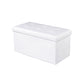 Siya 30 Inch Folding Storage Ottoman Bench Tufted Removable Top White By Casagear Home BM316287