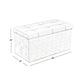 Siya 30 Inch Folding Storage Ottoman Bench Tufted Removable Top White By Casagear Home BM316287