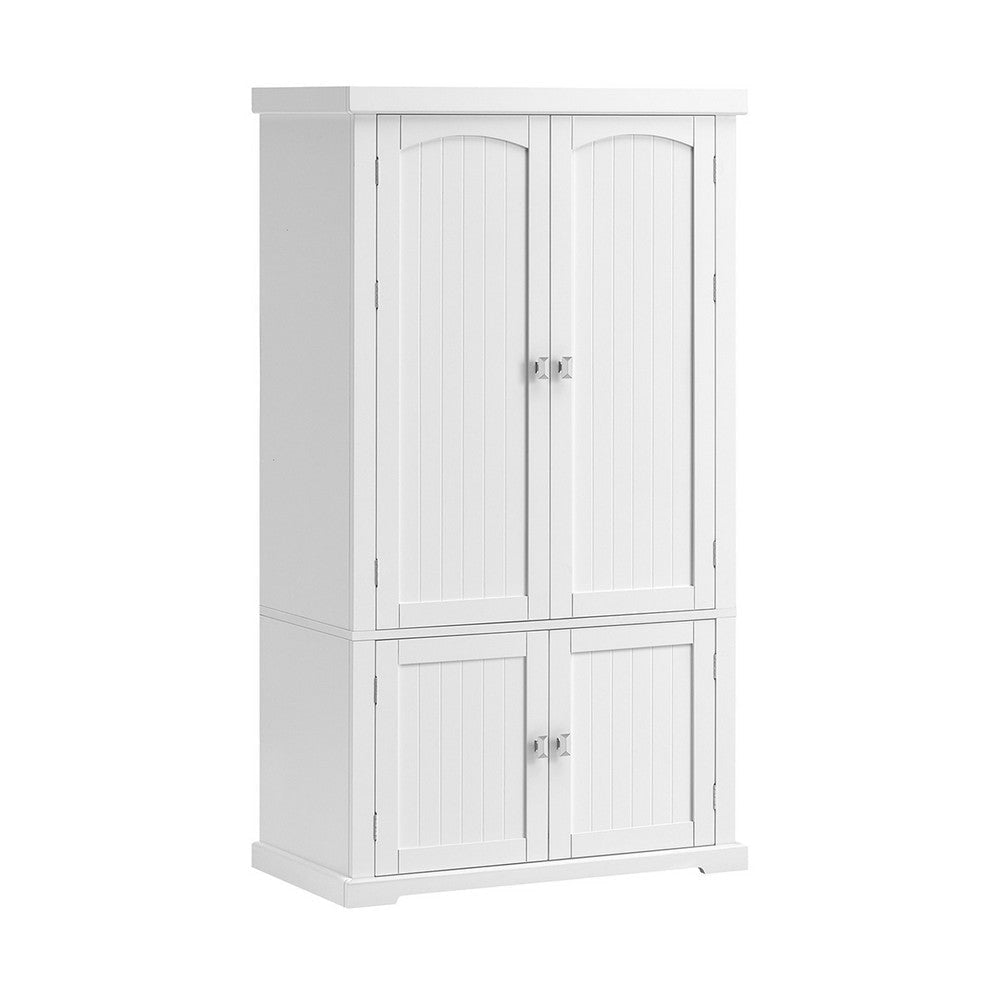 54 Inch Kitchen Pantry Cabinet Double Door Adjustable Shelves White By Casagear Home BM316291