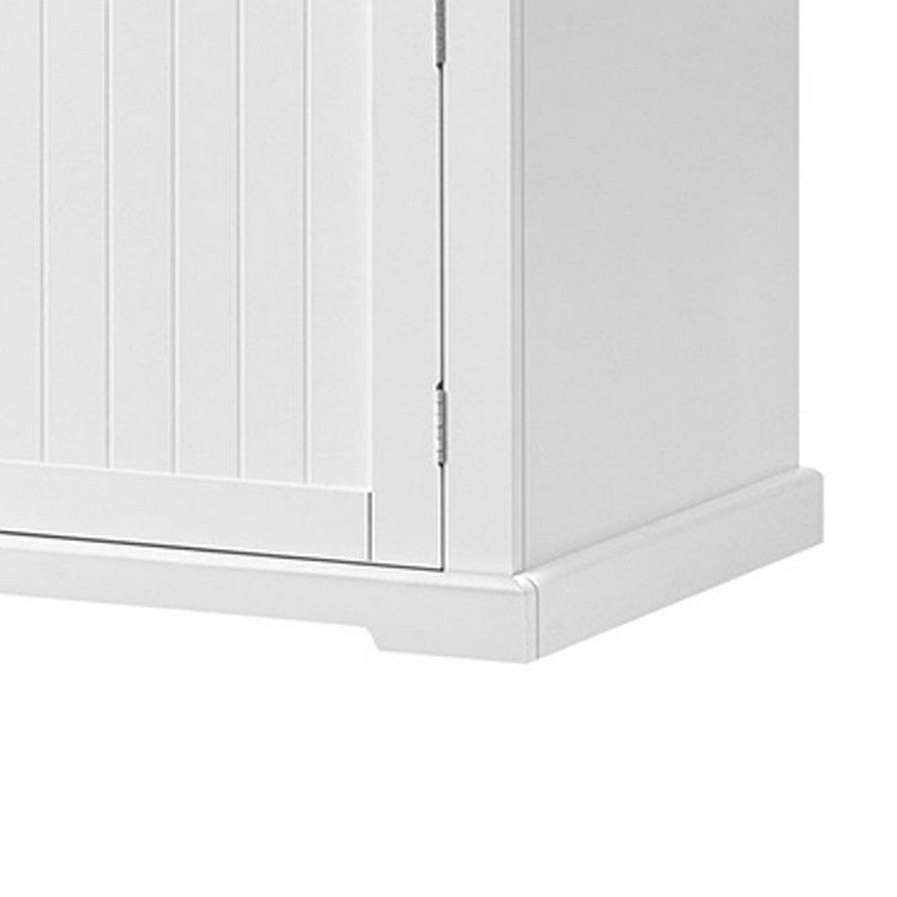 54 Inch Kitchen Pantry Cabinet Double Door Adjustable Shelves White By Casagear Home BM316291