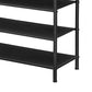 Byn 30 Inch Modern Shoe Rack 4 Tier Shelves Adjustable Black Steel Brown By Casagear Home BM316304