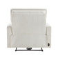 Nida 40 Inch Power Recliner Chair Adjustable Headrest White Polyester By Casagear Home BM316314