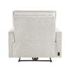 Nida 40 Inch Power Recliner Chair Adjustable Headrest White Polyester By Casagear Home BM316314