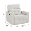 Nida 40 Inch Power Recliner Chair Adjustable Headrest White Polyester By Casagear Home BM316314