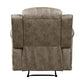 Bento 38 Inch Manual Recliner Chair Tab Pull Sandy Brown Microfiber By Casagear Home BM316348