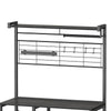 Kodi 66 Inch Kitchen Baker Rack 4 Tier Shelves Wire Basket Black Iron By Casagear Home BM316398