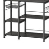 Kodi 66 Inch Kitchen Baker Rack 4 Tier Shelves Wire Basket Black Iron By Casagear Home BM316398